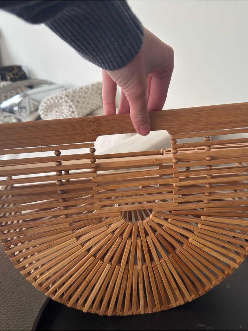 cult gaia Bamboo Ark Bag in Natural Tan